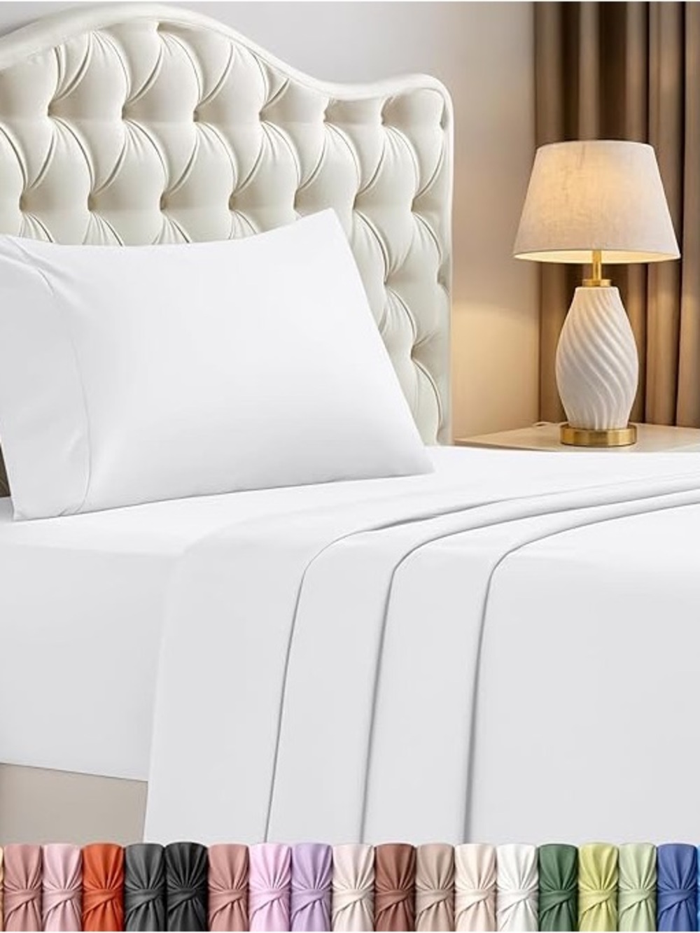 Utopia NWT White Microfiber Sheet Set 4 piece queen size